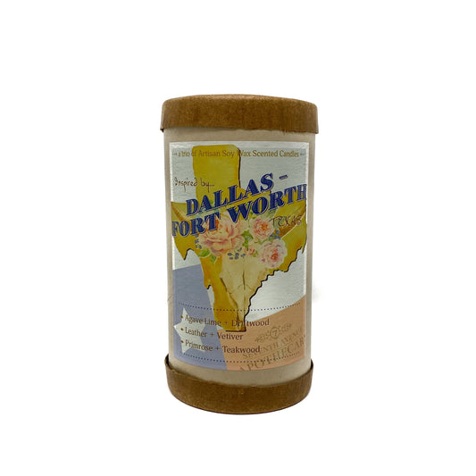 Dallas-Fort Worth Texas Candles Mini Stack Gift Tube