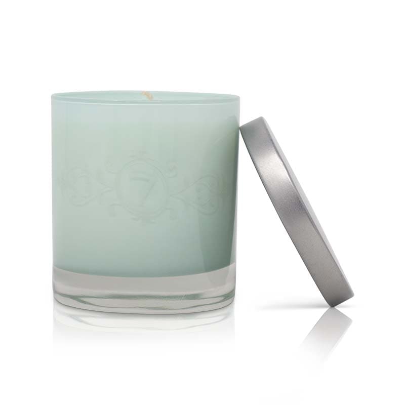 The Great Wall of Zen - Aqua Shortie Candle Glass