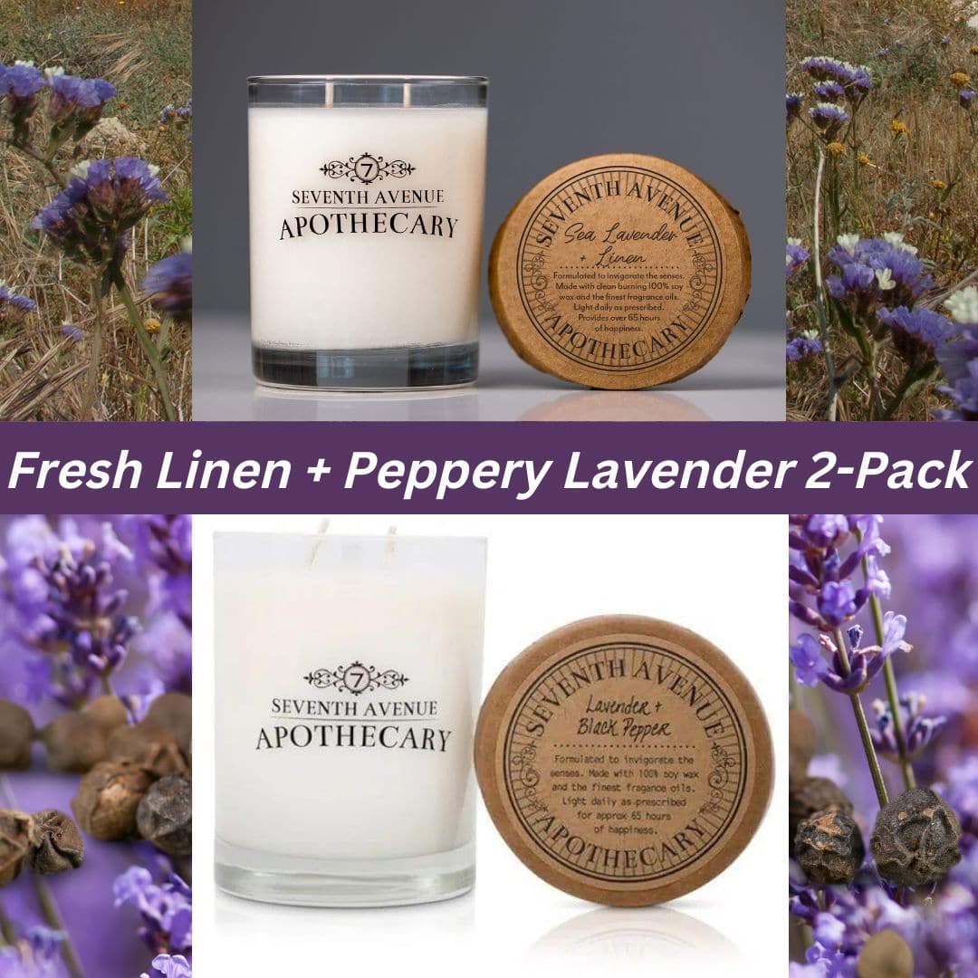 Fresh Linen + Peppery Lavender: 2-Pack