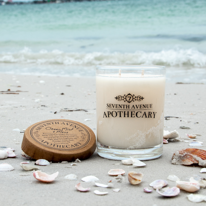 Ocean Mist + Moss Soy Wax Candle - Signature Glass