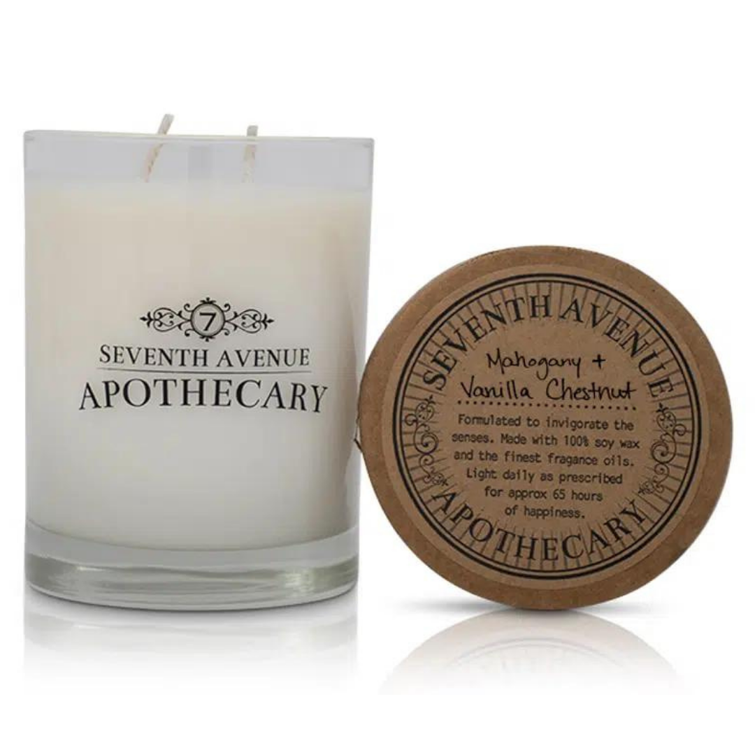 Mahogany + Vanilla Chestnut Soy Wax Candle