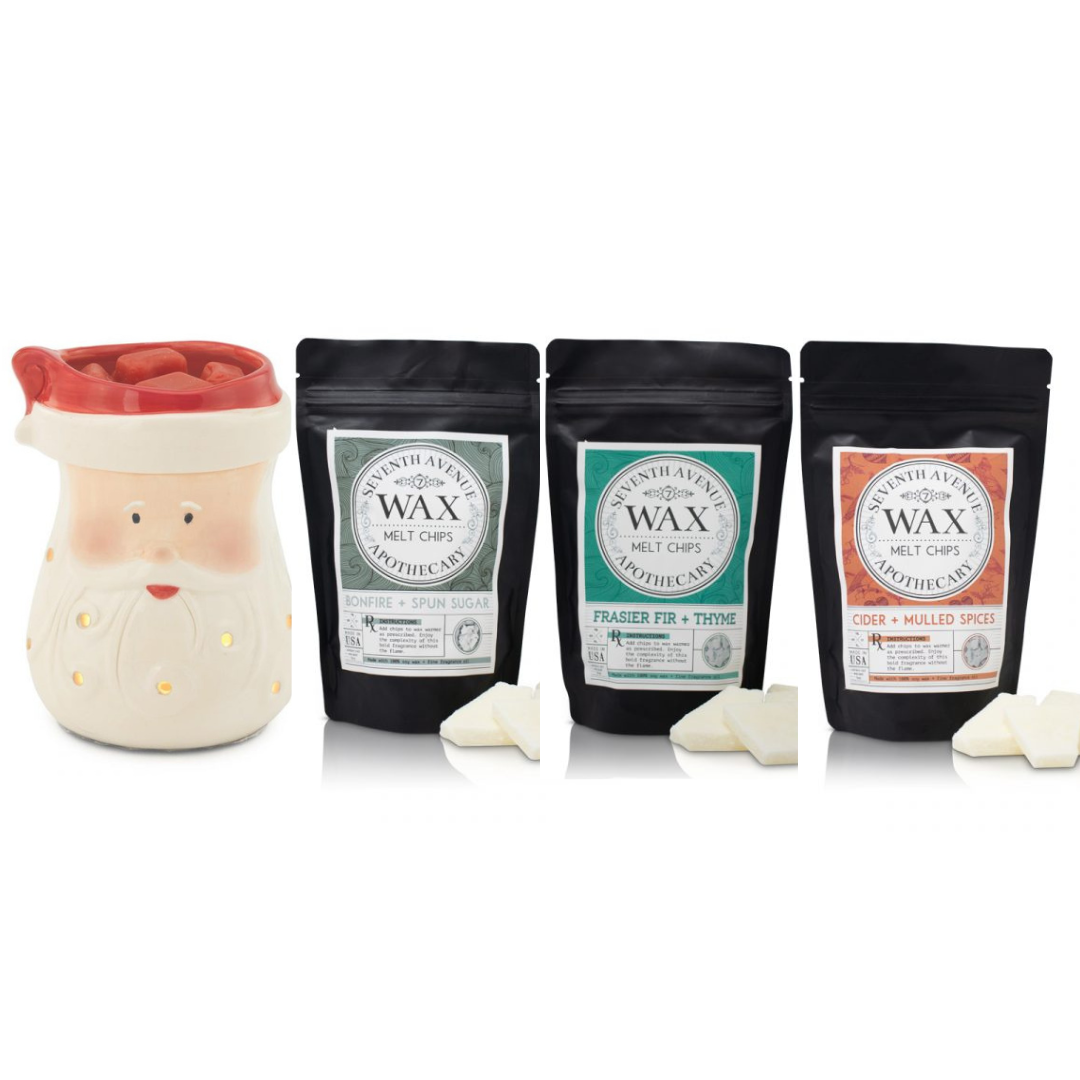 Santa Wax Warmer + 3 Pack of Wax Melt Chips Gift Set – Seventh