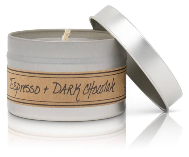 Espresso + Dark Chocolate Soy Wax Candle - Mini Tin