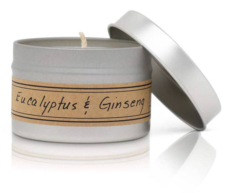 Eucalyptus + Ginseng Soy Wax Candle - Mini Tin