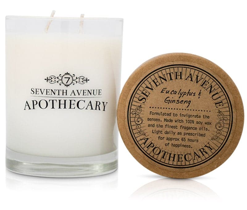 Eucalyptus + Ginseng Soy Wax Candle - Signature Glass