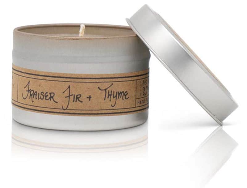 Frasier Fir  + Thyme Soy Wax Candle - Mini Tin