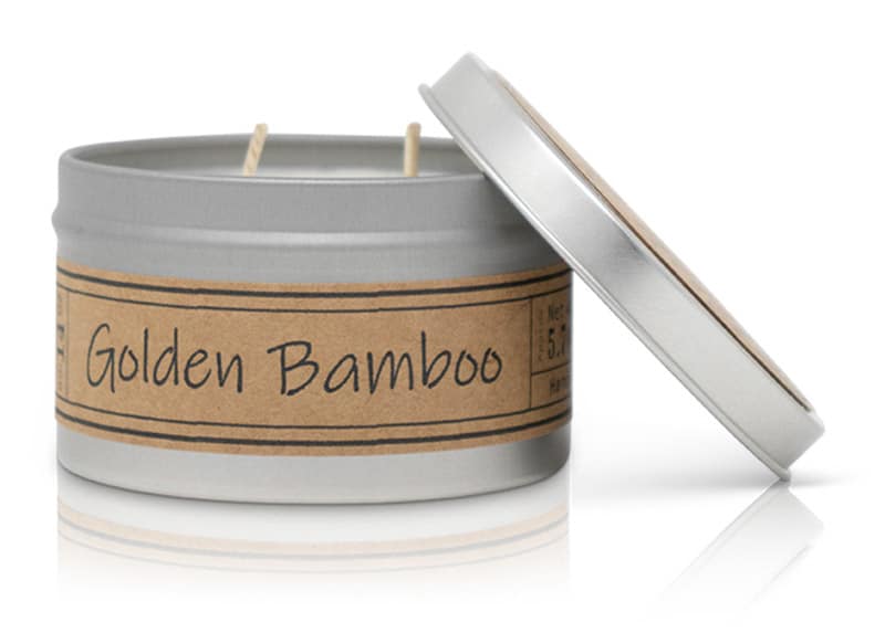 Golden Bamboo Soy Wax Candle - Travel Tin