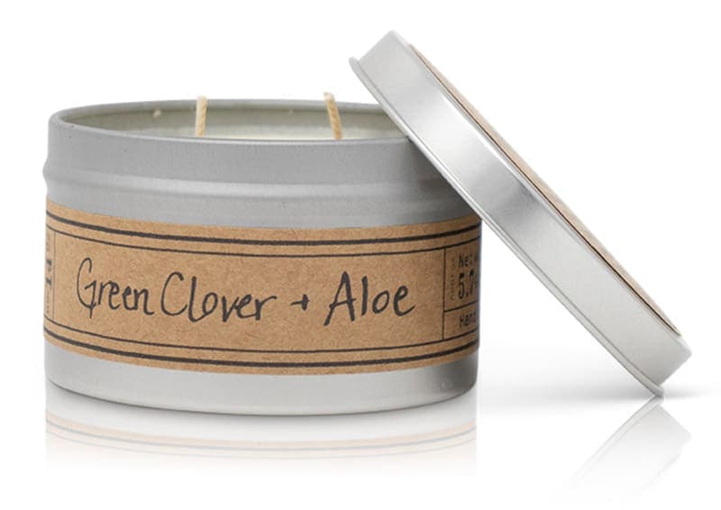 Green Clover + Aloe Soy Wax Candle - Travel Tin