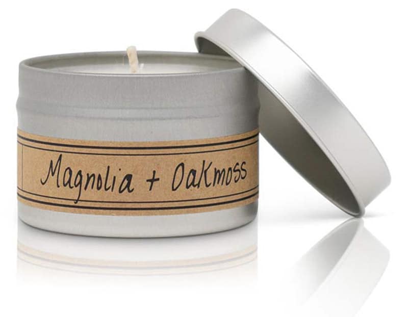 Magnolia + Oakmoss Soy Wax Candle - Mini Tin