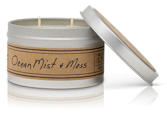 Ocean Mist + Moss Soy Wax Candle - Travel Tin