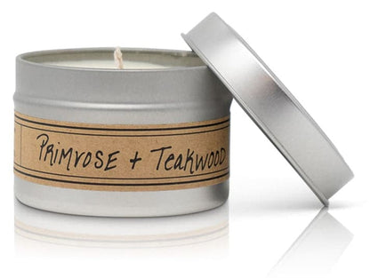Primrose + Teakwood Soy Wax Candle - Mini Tin