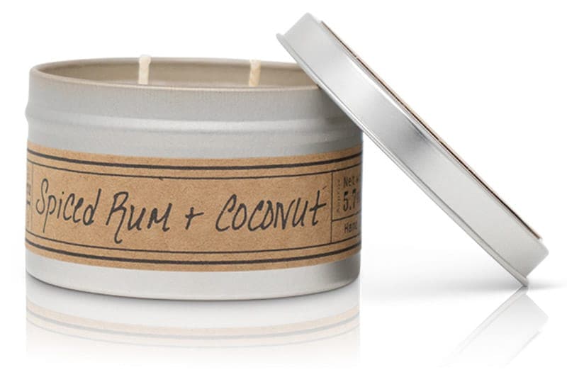 Spiced Rum + Coconut Soy Wax Candle - Travel Tin