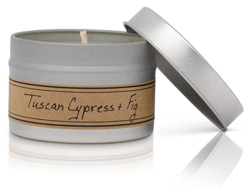 Tuscan Cypress + Fig Soy Wax Candle - Mini Tin