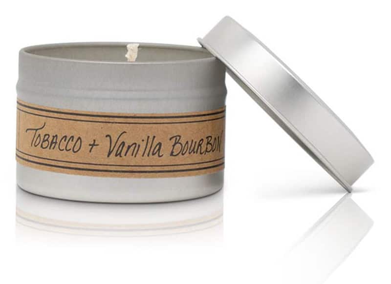 Tobacco + Vanilla Bourbon Soy Wax Candle - Mini Tin
