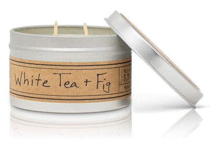 White Tea + Fig Soy Wax Candle - Travel Tin
