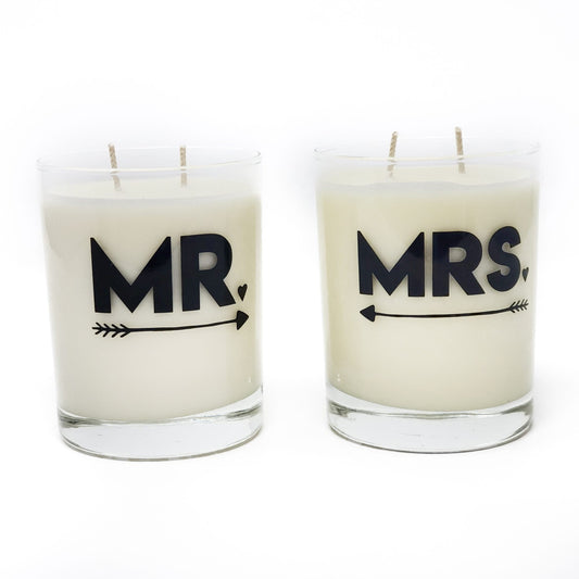 Mr. + Mrs. Candle Gift Tube 2-piece Set